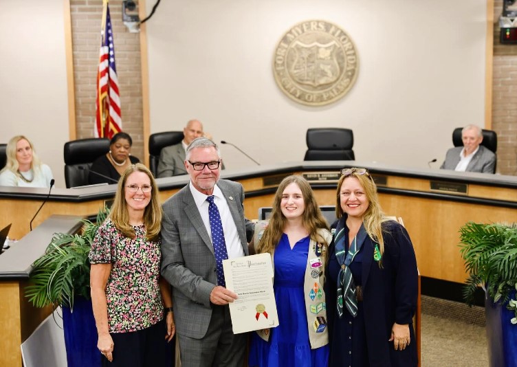 Kaylee Jones of Girl Scouts of Gulfcoast Florida earned her Girl Scout Gold Award by leading the “Hope for the Helpless” initiative to raise awareness of Safe Haven laws and advocate for Safe Haven Baby Boxes in Florida to help prevent infant abandonment.