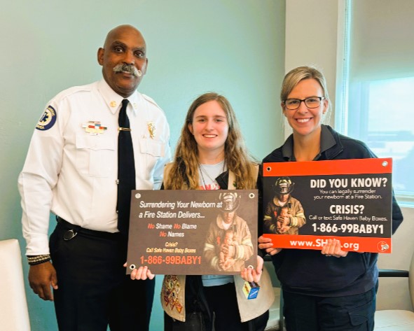 Kaylee Jones of Girl Scouts of Gulfcoast Florida earned her Girl Scout Gold Award by leading the “Hope for the Helpless” initiative to raise awareness of Safe Haven laws and advocate for Safe Haven Baby Boxes in Florida to help prevent infant abandonment.