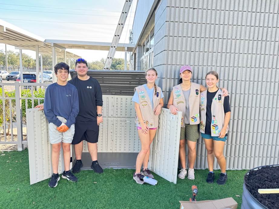 Corrin Zurbrigg of Girl Scouts of Gulfcoast Florida completed her Girl Scout Gold Award project by leading volunteers to build an accessible garden at Barron Collier High School that provides hands-on learning opportunities for students in the Exceptional Student Education program.
